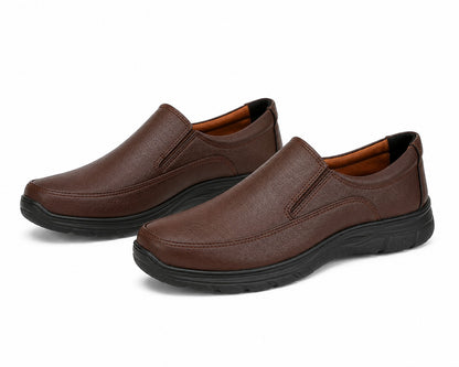 World Walk – Premium Classic Brown Slip-On Shoes
