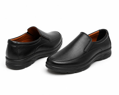 World Walk – Premium Classic Black Slip-On Shoes