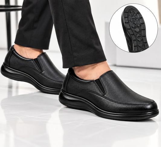 Premium Classic Black Slip-On Shoes