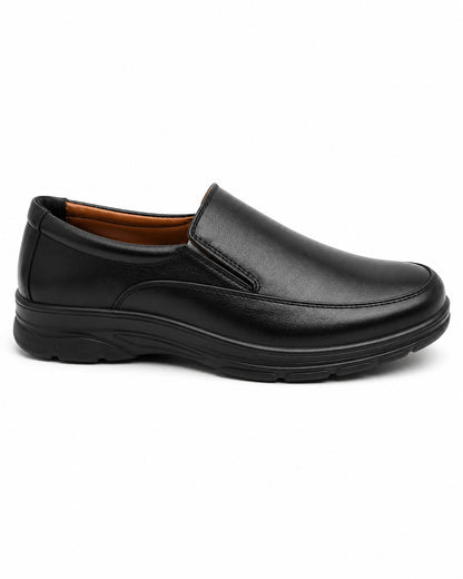World Walk – Premium Classic Black Slip-On Shoes