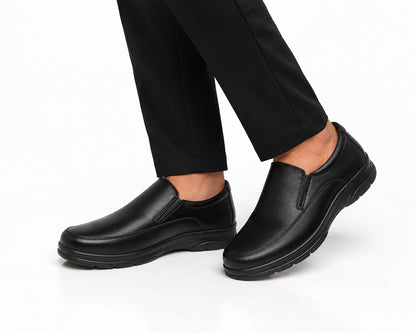 World Walk – Premium Classic Black Slip-On Shoes